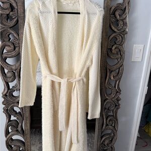 Tularosa Cream Knit Cardigan with Belt